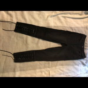 American Eagle Lace-Up Highest Waist Jeggings